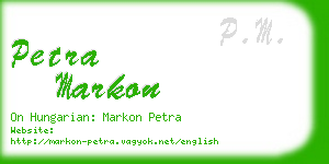 petra markon business card